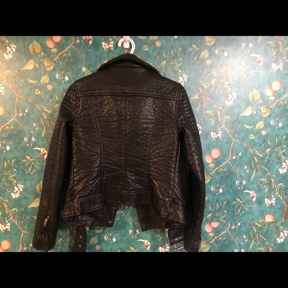 Only- biker leather jacket with inner fleece size 34 - Picture 8 of 8